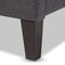 Baxton Studio Lancashire Grey Upholstered Full Size Bed Frame with Tapered Legs 125-6991 - alternate 4